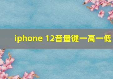 iphone 12音量键一高一低